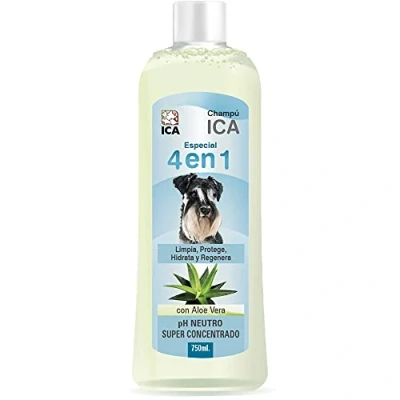 Imagen de ICA CHPM26 Champú 4 en 1 con Aloe Vera para Perros