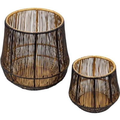 Imagen de Iron Wire Mash Lantern Set of 2
