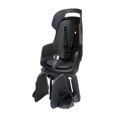 Imagen de BOBIKE 8012300020 Silla Trasera GO Maxi con Soporte de portaequipajes MIK HD para Bicicletas Ruedas 26 a 29 Apta niños Peso máximo 22kg en Color Urban Black