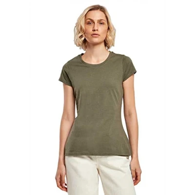 Imagen de Build Your Brand Camiseta básica para Mujer, Verde Oliva, XS
