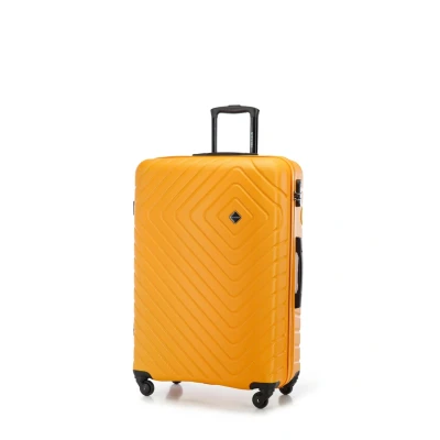 Imagen de WITTCHEN Maleta Trolley Grande ABS rígido para facturación con 4 Ruedas giratorias Cerradura de combinación asa telescópica Cube Line L Naranja