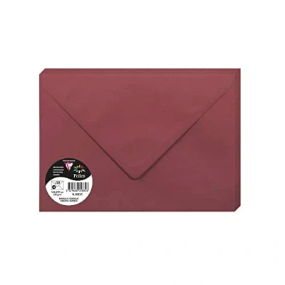 Imagen de Clairefontaine 5652 C Pack de 20 sobres 16,20 x 22,90 0,10 cm, color granate 16.20 22.90 0.10