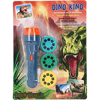 Imagen de Depesche Dino World Linterna con 24 Efectos, práctica lámpara Que Puede proyectar imágenes de Dinosaurios, Funciona Pilas, Multicolor, Small (5667)