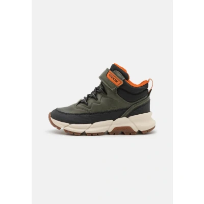 Imagen de Geox Flexyper PLUS BOY Botines con cordones para niños, Talla: 30, Military/orange Zapatos