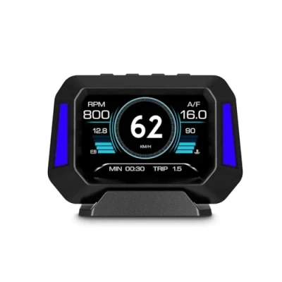 Imagen de AMROOLOO Pantalla frontal del coche, velocímetro, medidor de pendiente, monitoreo ángulo conducción adecuado para todos los coches