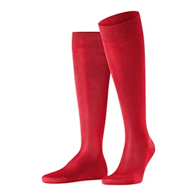 Imagen de FALKE Tiago M KH algodón fil d&#039;Écosse sostenible largo unicolor 1 par, Calcetines largos Hombre, Rojo (Scarlet 8228) nuevo ecológico, 41 42