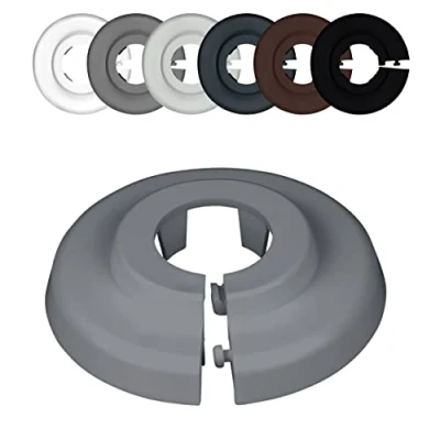 Imagen de FUX 2 Rosetas para tuberias de calefaccion radiator, 12mm 35mm, Blanco Gris Marron Negro, embellecedor, rosetones tubos, cubre tubos radiador (18mm, Ventana 7040)