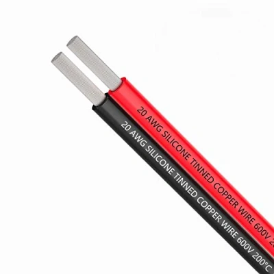 Imagen de TUOFENG alambre eléctrico de silicona 20 AWG, 10 metros, negro, 5 m, rojo, 2 conductores, cable paralelo, suave y flexible, calibre 20, hilos sin oxígeno, cobre estañado