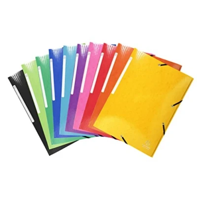 Imagen de Carpeta exacompta gomas carton simil prespan tres solapas din a4+ colores surtidos