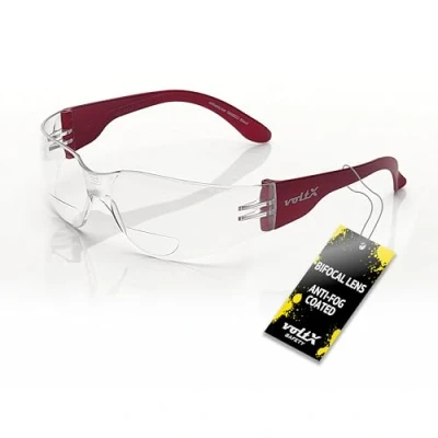 Imagen de voltX ‘GRAFTER’ (TRANSPARENTES dioptría +2.0) Lentes de lectura seguridad industrial bifocales, Certificado CE EN166F / Gafas Ciclismo Safety Reading Glasses + Lente UV400