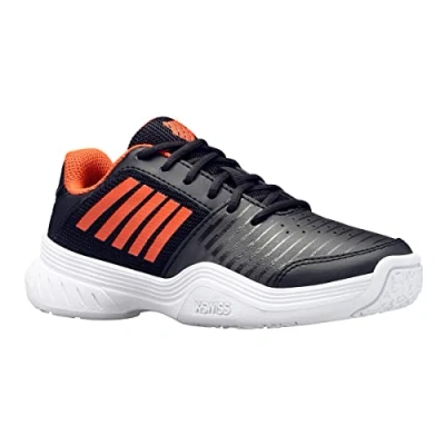 Imagen de K Swiss Performance Court Express Omni, Zapatos de Tenis, Jet Black Spicy Orange White, 35 EU Estrecho