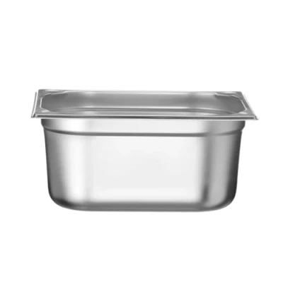 Imagen de HENDI Recipiente GN 1/2,contenedor GN,esquinas reforzadas,resistente a Temperaturas de 40 300C,apto para hornos,congeladores,calientaplatos,baño María,9.5L,325x265x(H) 150mm,acero inoxidable