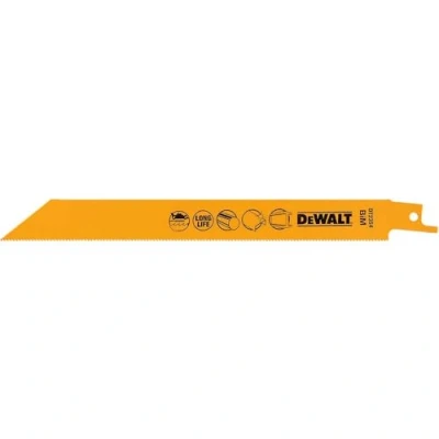 Imagen de DeWalt DT2354 QZ Hoja de sierra sable bi metal, longitud 203 mm, paso diente 1,4 para corte en chapa, tuberías y perfiles