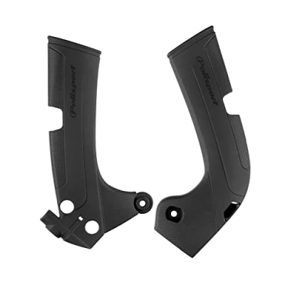 Imagen de Polisport 8466400001 Juego de Protectores chasis Fabricados en plástico Duradero y Resistente a los Impactos Compatible con Motocicletas Honda Color Negro