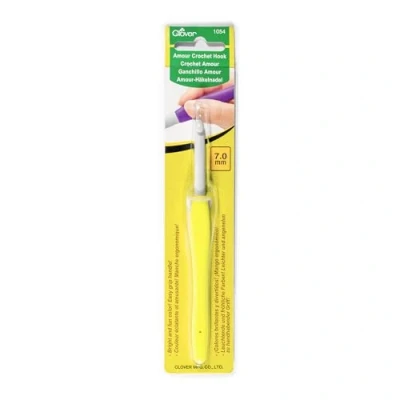 Imagen de Clover Gancho De Crochet, Plastico, Amarillo, 7 mm