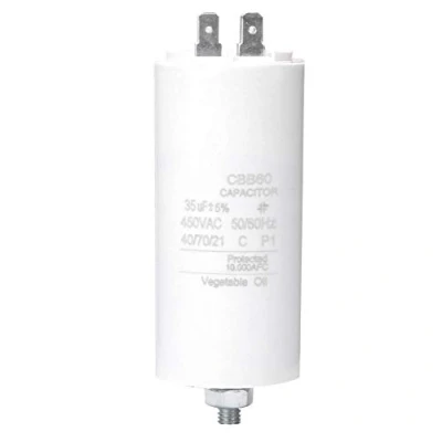 Imagen de Fafeicy CBB60 35uf 450V Condensador de arranque, para lavadora, con tuerca, 5% Tolerancia, adopta un medio película delgada