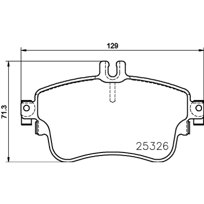 Imagen de HELLA 8DB 355 019 751 Juego de pastillas freno preparado para indicador desgaste con tornillos pinza MERCEDES BENZ: Clase A, B