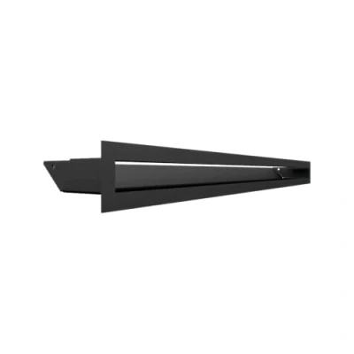 Imagen de Rejilla de ventilación KRATKI AIR aire caliente 6 x 80 cm Negro escape para chimeneas Entrada en un ángulo 45 grados