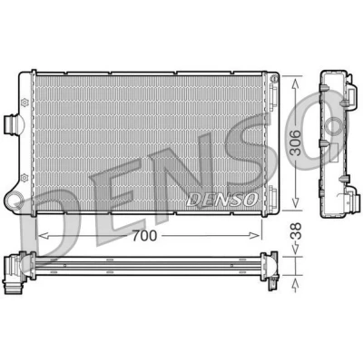 Imagen de DENSO DRM09099 Radiador, refrigeración del motor Aluminio 700 306 38 FIAT: Punto II Hatchback