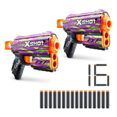 Imagen de XShot Skins Flux, Crucifer, Foam Dart Blaster (2 Blasters, 16 Darts) Air Pocket Technology, Major Brand Compatible, Toy for Kids, Teens, Adults, Frustration Free Packaging
