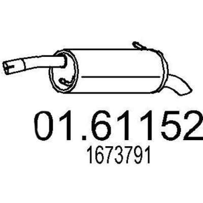 Imagen de MTS 01.61152 Silenciador trasero 940 FORD: FIESTA 6