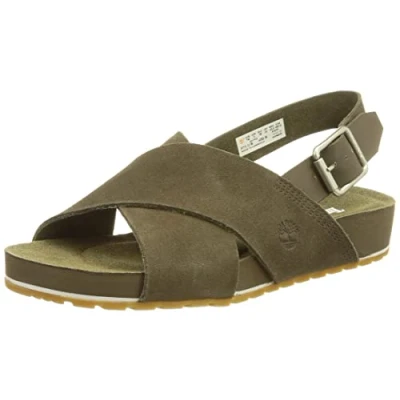Imagen de Timberland Malibu Waves Basic X Strap, Sandalias para Mujer, Negro (Black Suede), 38 EU