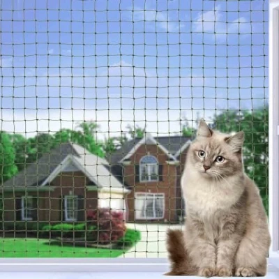 Imagen de Tatamiyya Red para Gatos balcón, Reforzada con Alambre, 4 x 3 m, Resistente a mordeduras y roturas, los Rayos UV la Intemperie, Balcones Ventanas (Verde Oliva)