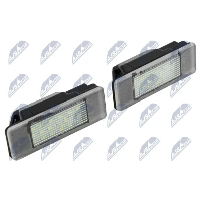 Imagen de NTY ELP PE 000 Luz Matricula LED ambos lados con bombilla CITROËN: DS3 Hatchback, C3 II, DS5 PEUGEOT: 207 3008 I
