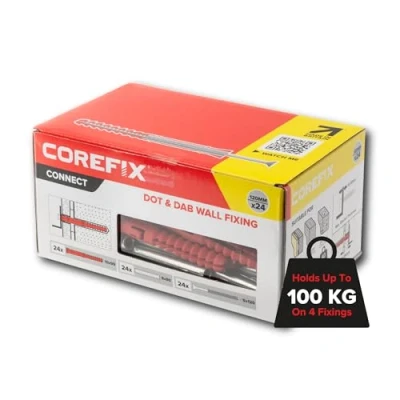 Imagen de Corefix PLUS30 Fijación para yeso de alta resistencia, probado 250 kg, 24 cajas comercio