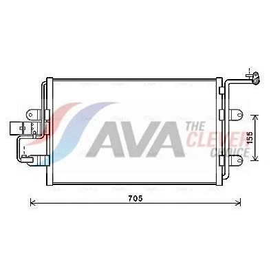 Imagen de PRASCO AI5130 Condensador 13,0 12,8 Aluminio 547 R 134 a VOLKSWAGEN: Golf 4, New Beetle Hatchback, 4 Variant, SEAT: Leon I Hatchback