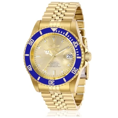 Imagen de Invicta Pro Diver Reloj automático para hombre de acero inoxidable, Oro / Azul, 42 mm