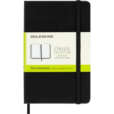 Imagen de Moleskine Cuaderno Clásico con Hojas Lisas, Tapa Dura y Cierre Elástico, Color Negro, Tamaño Pequeño 9 x 14 cm, 192