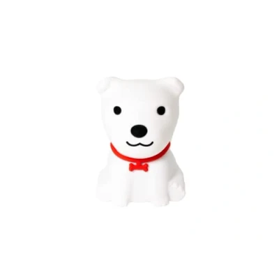 Imagen de InnoGIO GIOdog, luz nocturna para niños con forma de perro, silicona suave, 8 colores alternativos, cable carga USB, lámpara noche diseño animales, adecuada recién nacidos