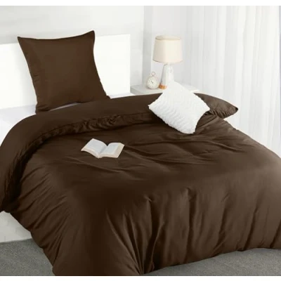 Imagen de Utopia Bedding Funda Nordica Cama 90 Microfibra Juego de Edredon 135x200 cm y 1 Almohada 80x80 (Marrone)