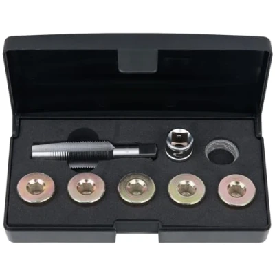 Imagen de KS TOOLS 150.4935 Kit reparación, rosca tapón purga aceite M18x1,5 Maleta de plástico