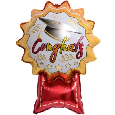 Imagen de DIWULI Globo de Graduacion Medalla Felicitacion Congrats, Fiesta Graduacion, Ceremonia Escuela Educacion Estudio Examen Aprobado Graduados Doctor Soltero Maestro