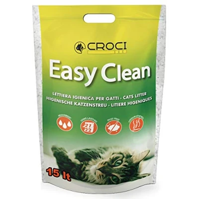 Imagen de Croci Easy Clean Arena Para Gatos De Silicona En Cristales Alta Absorción Y Fácil Limpiar, 15 Lt