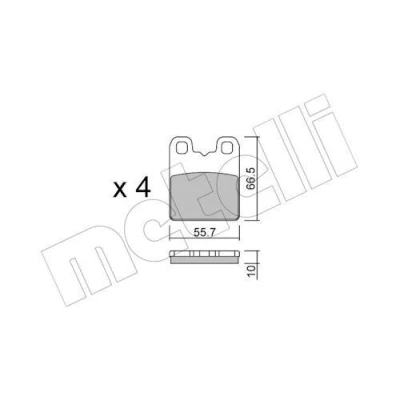 Imagen de METELLI 22 1326 0 Juego de pastillas freno excl. contacto avisador desgaste ALFA ROMEO: Stelvio, Giulia Berlina, MASERATI: GHIBLI 3