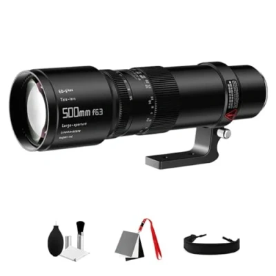 Imagen de TTArtisan Teleobjetivo F6.3 de 500 mm, marco completo, gran apertura, angular, lente enfoque largo compatible con cámaras Canon EF EOS 5D Mark IV, 6D II, 90D, 7D,