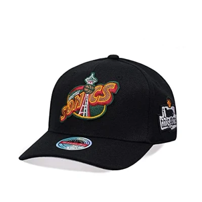 Imagen de Mitchell &amp; Ness NBA/HWC I Love This Game Gorra clásica roja Snapback, Seattle Supersonics, negro, Talla única