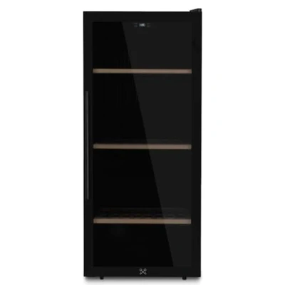 Imagen de Les Petits Champs CAVCB122 Vinoteca independiente de 122 botellas, 242L capacidad, diseño elegante, temperatura ajustable, sistema antivibración, cerradura con llave