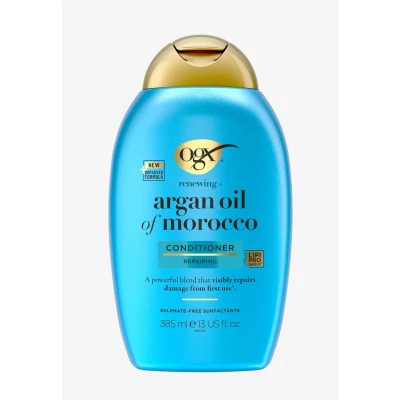 Imagen de OGX Renewing + Argan Oil of Morocco Conditioner (385 ml), acondicionador reparador con aceite de argán Marruecos, tensioactivos sin sulfatos