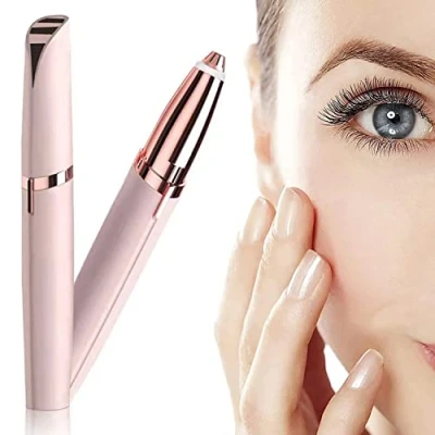 Imagen de Recortador de cejas recargable, Depiladora Facial Mujer USB Recargable Impermeable Portátil sin Dolor Luz LED Para Cara, Cejas, Cuerpo