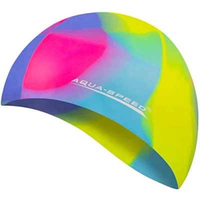 Imagen de Aqua Speed Bunt Set Gorro de baño + Pequeño Toalla Microfibra Gorra natación Unisexo 09. Colorido / 44