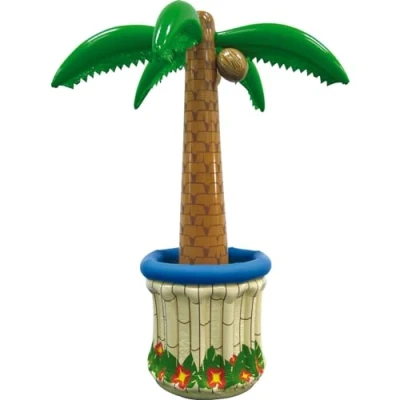 Imagen de W WIDMANN MILANO Party Fashion 2408P Palmera hinchable con base refrigerante, aprox. 182 cm de altura, diámetro 64 cm, para fiestas playa o temáticas
