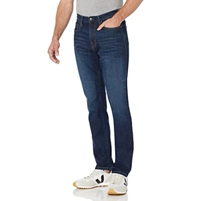 Imagen de Amazon Essentials Pantalón Vaquero Elástico de Ajuste Deportivo Hombre, Lavado Índigo, 36W / 34L