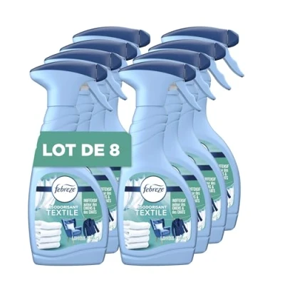 Imagen de Febreze Ambientador Textil, Ropa Fresca, 8x500ML, Combate Los Olores Para Más Frescura Y Limpieza