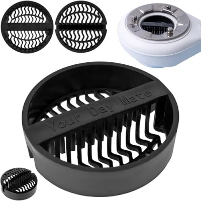 Imagen de Colador de pelo para el juego desagüe la ducha, 2 piezas, negro, compatible con Viega Tempoplex modelo 6963, 6962, 6961, 6960, colector filtro