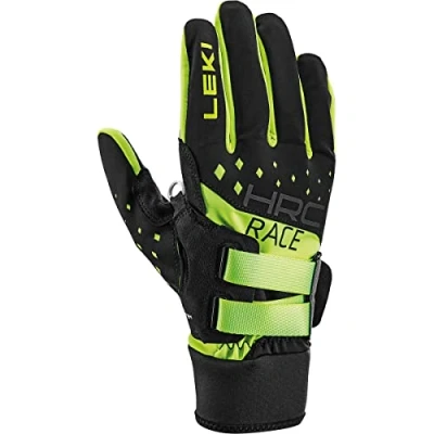 Imagen de LEKI Guantes HRC Race Shark, Color Negro y Amarillo neón, EU 7.5