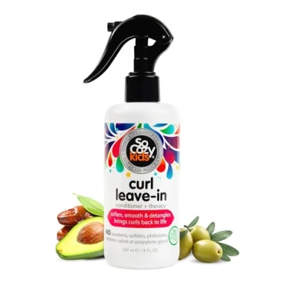 Imagen de SoCozy Boing Curl Leave In Acondicionador Spray for Kids Sweat Pea 8 oz.